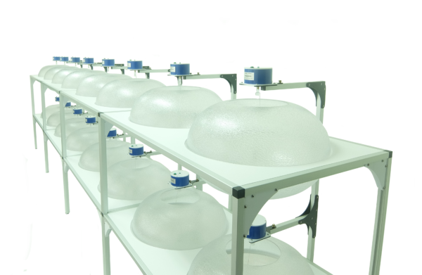 Rotometer Bowl System Lids Closed